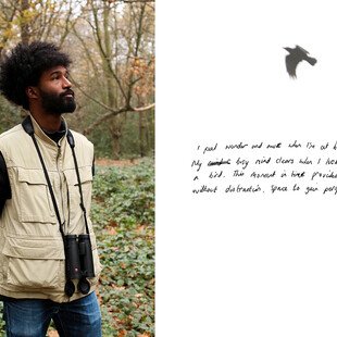 Nadeem Perera, founder of birdwatching group Flock Together, looks out into the trees.